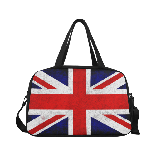 United Kingdom Union Jack Flag - Grunge 2 Fitness Handbag (Model 1671)