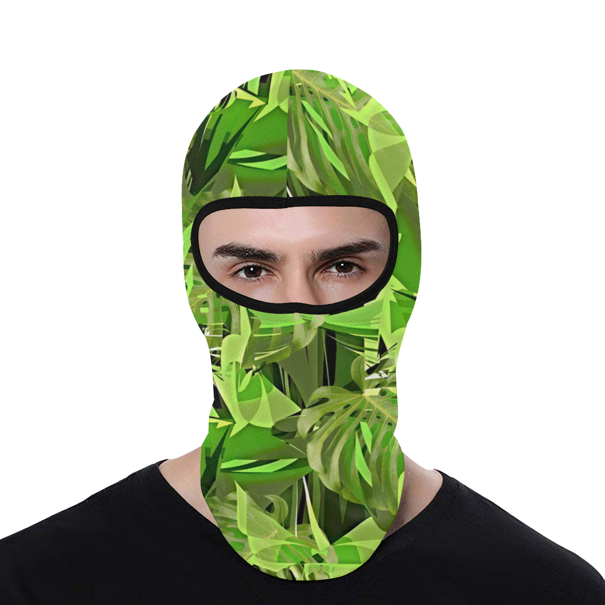Tropical Jungle Leaves Camouflage All Over Print Balaclava