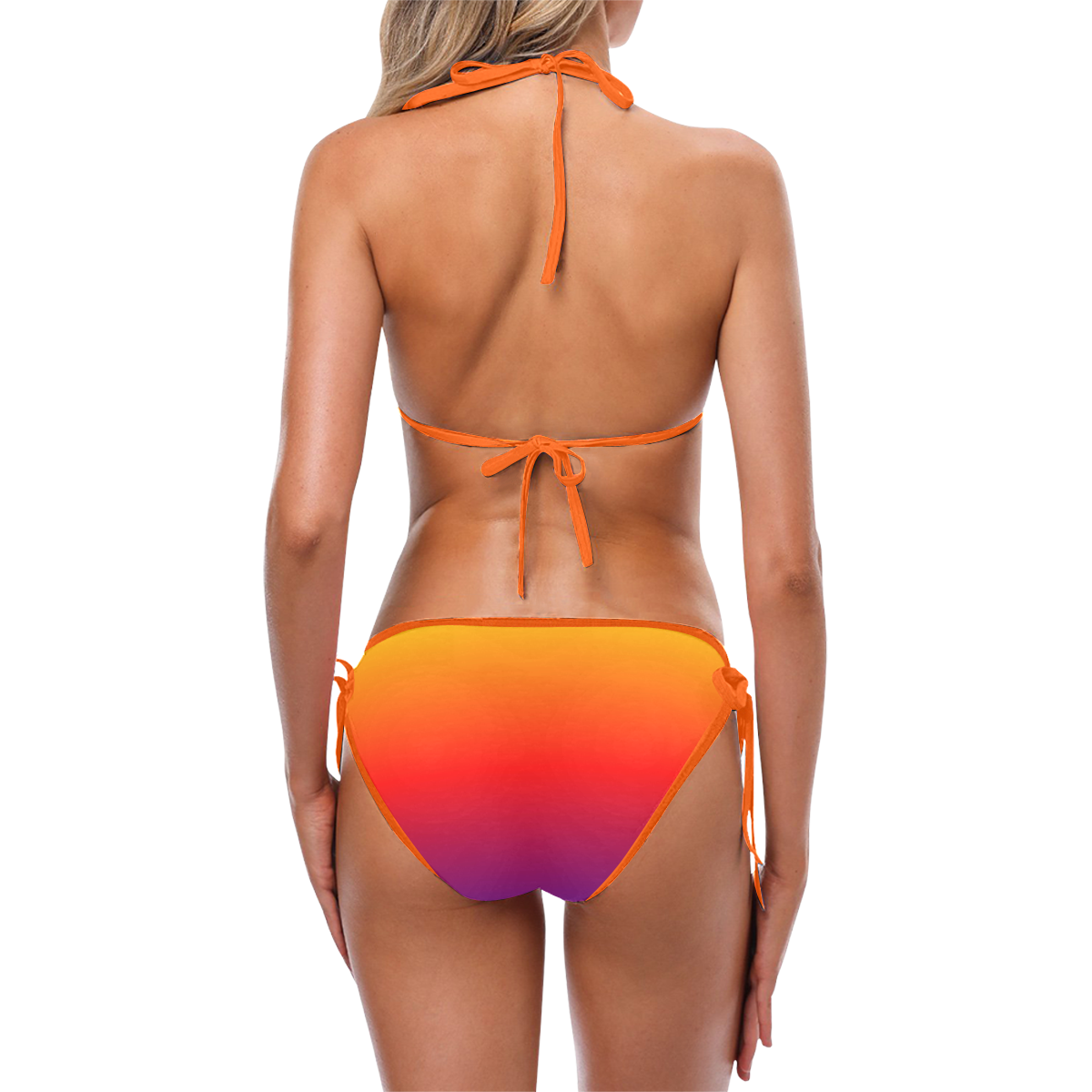 rainbow fade Custom Bikini Swimsuit (Model S01)