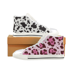 Two Faced Women's Classic High Top Canvas Shoes (Model 017)