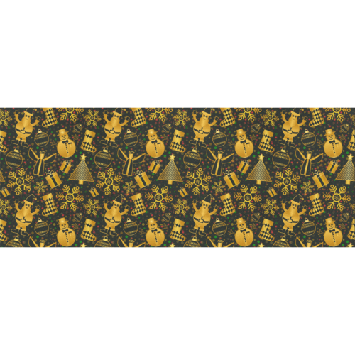 Golden Christmas Icons Gift Wrapping Paper 58"x 23" (2 Rolls)