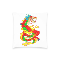 Red Chinese Dragon Custom  Pillow Case 18"x18" (one side) No Zipper