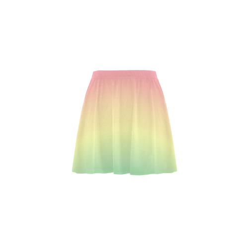 Pastel Rainbow Mini Skating Skirt (Model D36)