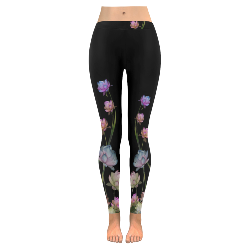 lotus 3 Women's Low Rise Leggings (Invisible Stitch) (Model L05)