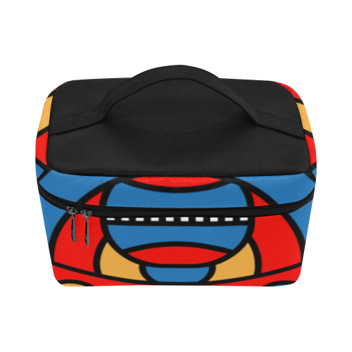 Aztec Maasai Lion Tribal Cosmetic Bag/Large (Model 1658)