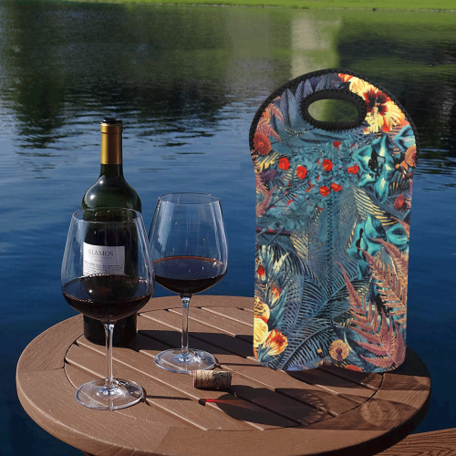 flowers #flowers #pattern 2-Bottle Neoprene Wine Bag