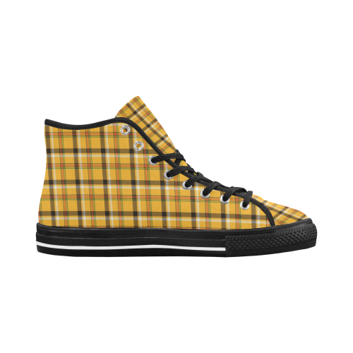 Yellow Tartan (Plaid) Vancouver H Men's Canvas Shoes (1013-1)