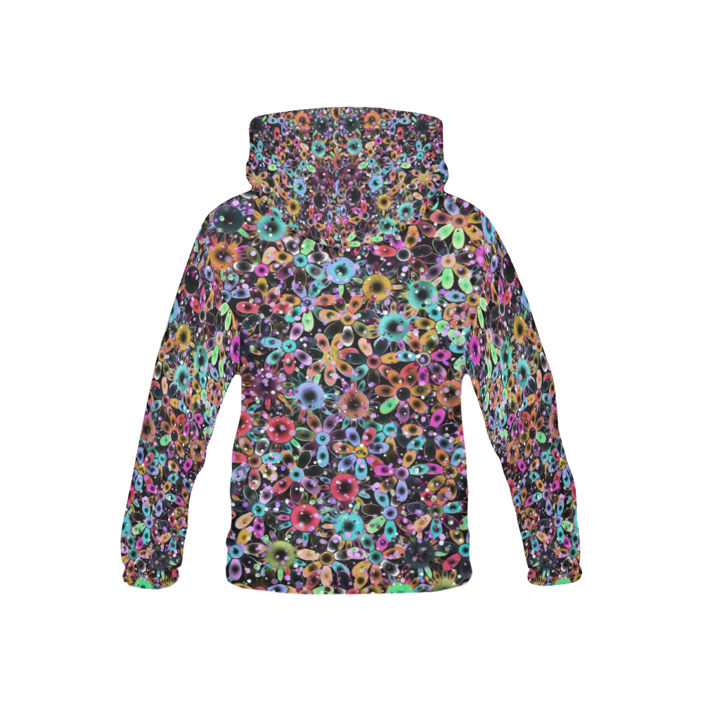 Vivid floral pattern 4181C by FeelGood All Over Print Hoodie for Kid (USA Size) (Model H13)