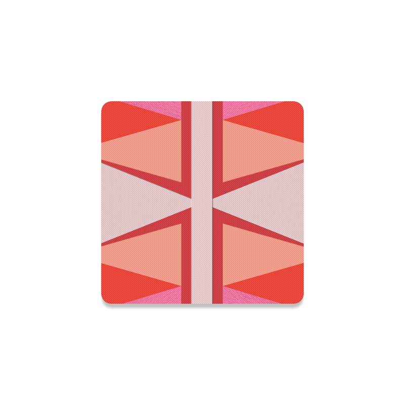 Shades of Red Patchwork Square Coaster