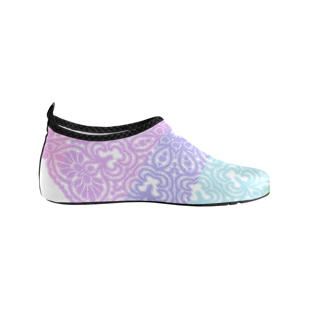 vintage pastel mandala white Women's Slip-On Water Shoes (Model 056)
