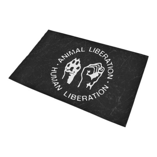 Animal Liberation, Human Liberation Bath Rug 20''x 32''