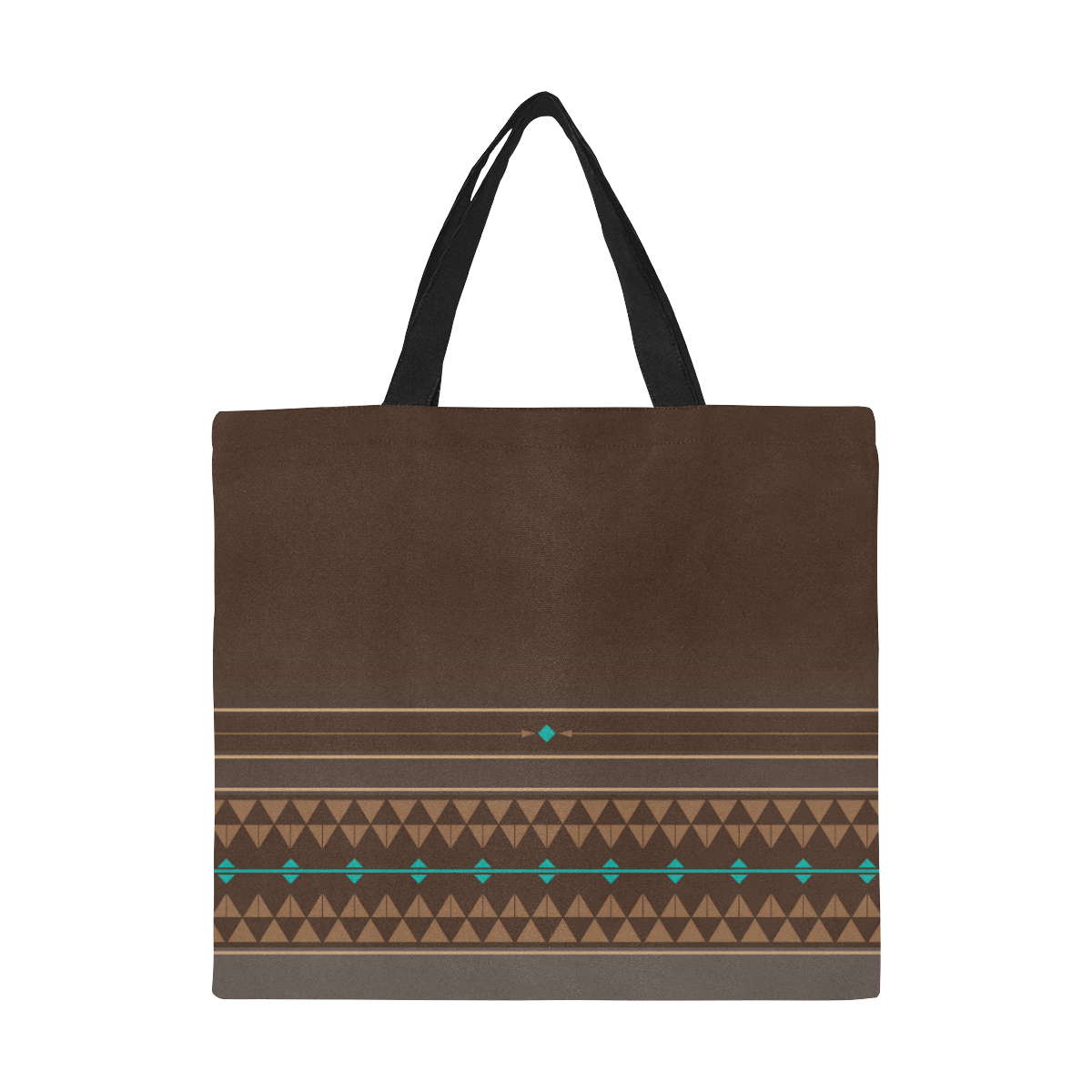 The Gathering Brown All Over Print Canvas Tote Bag/Large (Model 1699)