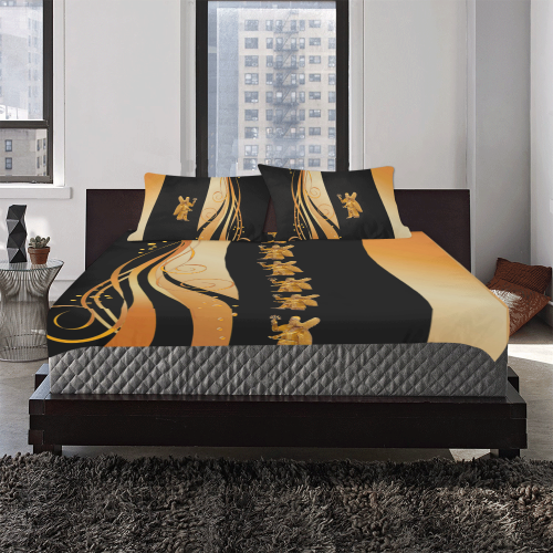 Gold Anunnaki 3-Piece Bedding Set