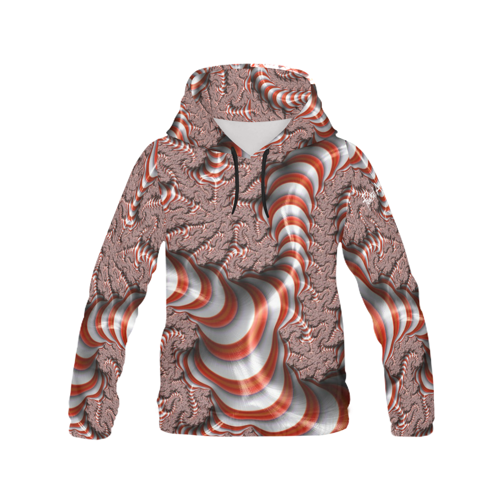 Fractal Attraction Cool Candy Hoodie All Over Print Hoodie for Women (USA Size) (Model H13)