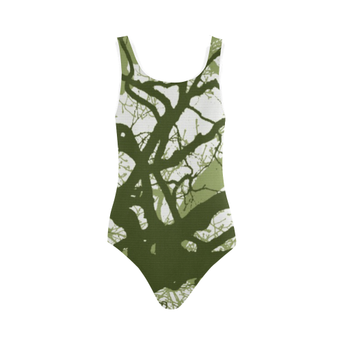 INTO THE FOREST 11 Vest One Piece Swimsuit (Model S04)