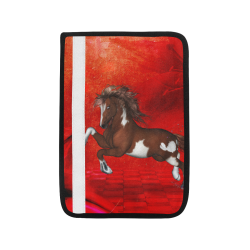 Wild horse on red background Car Seat Belt Cover 7''x10''