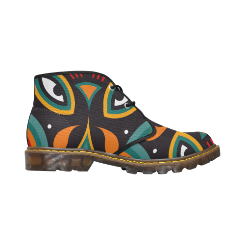 ceremonial tribal Men's Canvas Chukka Boots (Model 2402-1)