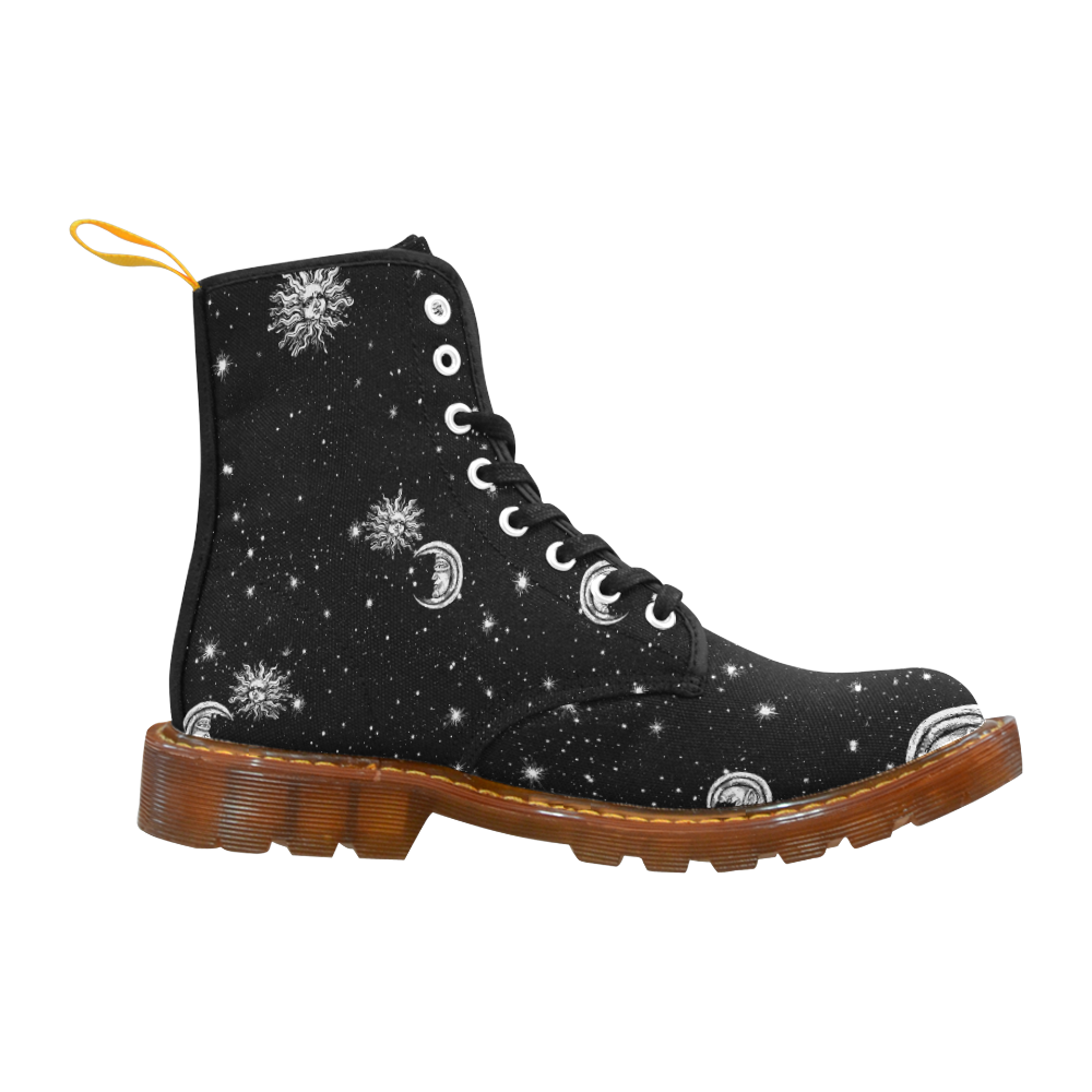 Mystic Stars, Moon and Sun Martin Boots For Men Model 1203H