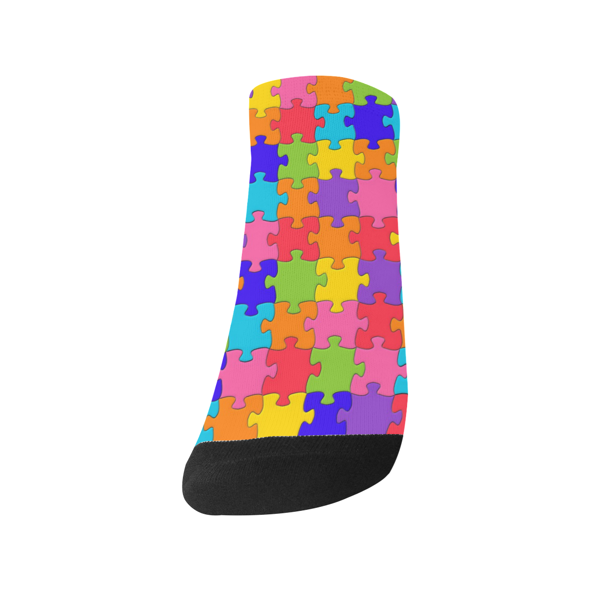 Rainbow Jigsaw Puzzle Women's Ankle Socks