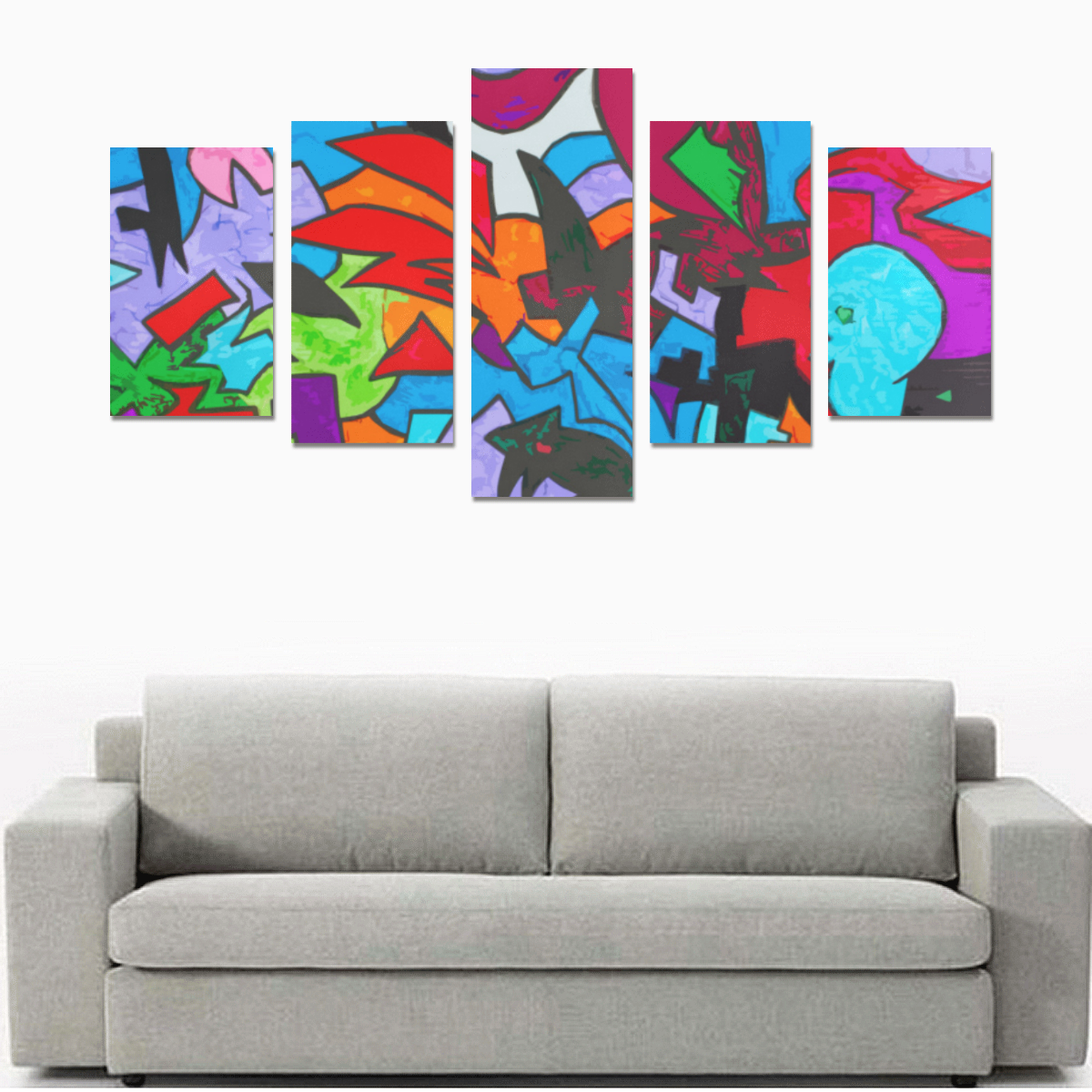 WITH A LITTLE LOVE IN ABSTRACT Canvas Print Sets C (No Frame)
