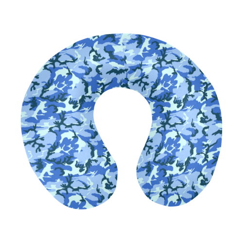 Woodland Blue Camouflage U-Shape Travel Pillow