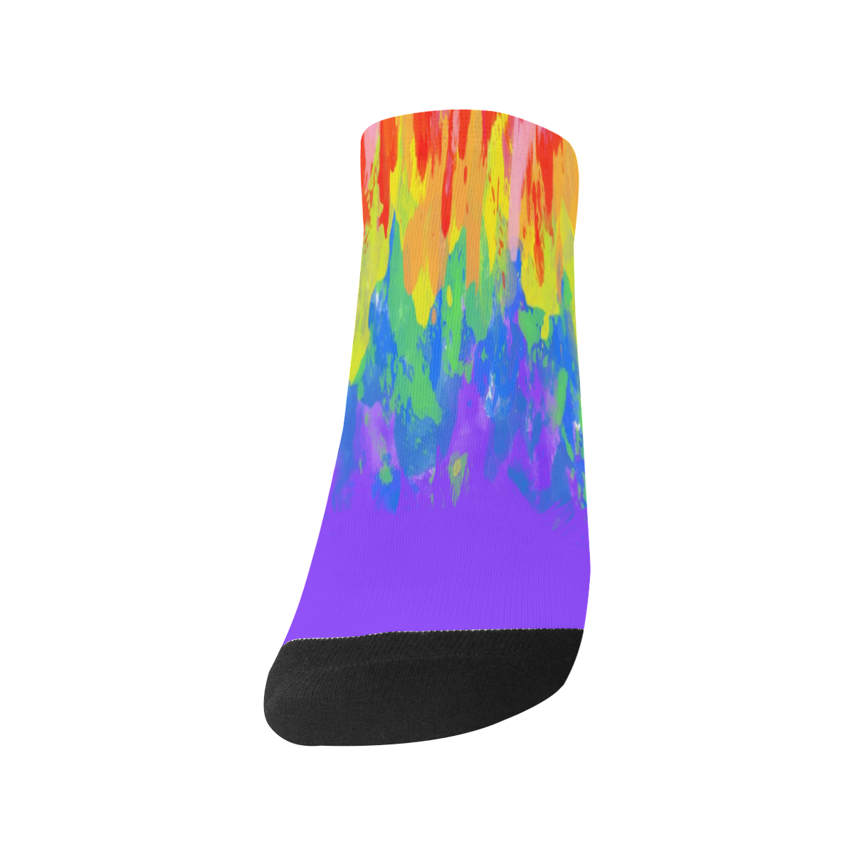 Flames Paint Abstract Purple Men's Ankle Socks