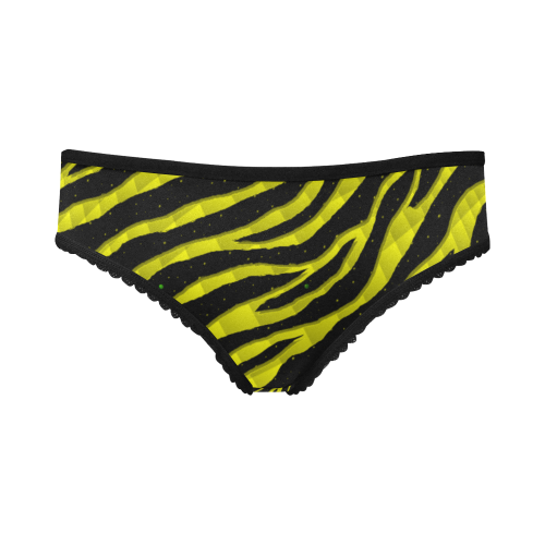 Ripped SpaceTime Stripes - Yellow Women's All Over Print Girl Briefs (Model L14)