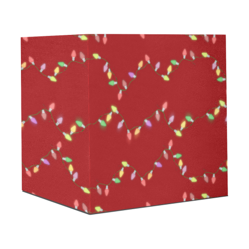 Festive Christmas Lights  on Red Gift Wrapping Paper 58"x 23" (1 Roll)