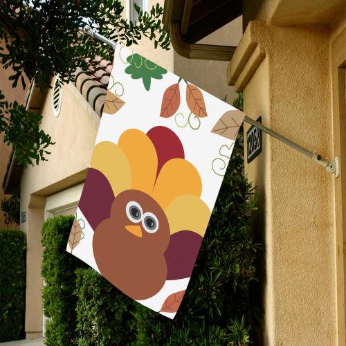 Thanksgiving Turkey Garden Flag 28''x40'' （Without Flagpole）