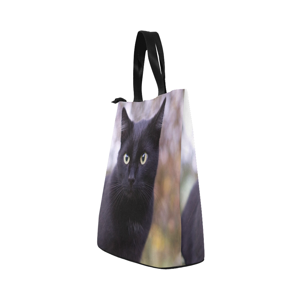 Black cat by JamColors Nylon Lunch Tote Bag (Model 1670)