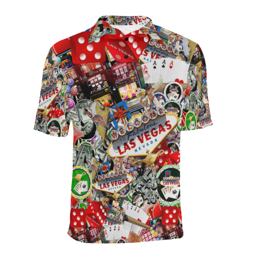 Las Vegas Icons - Gamblers Delight Men's All Over Print Polo Shirt (Model T55)