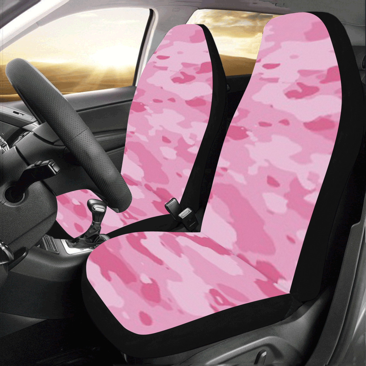 Pink Camo Car Seat Covers (Set of 2)