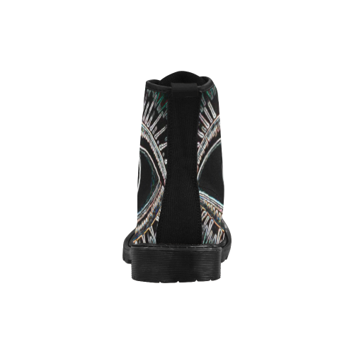 William Wraithe Illuminati Eye Gothic Laser Martin Boots for Men (Black) (Model 1203H)