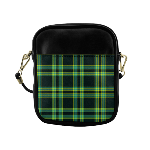 stripes sea green Sling Bag (Model 1627)