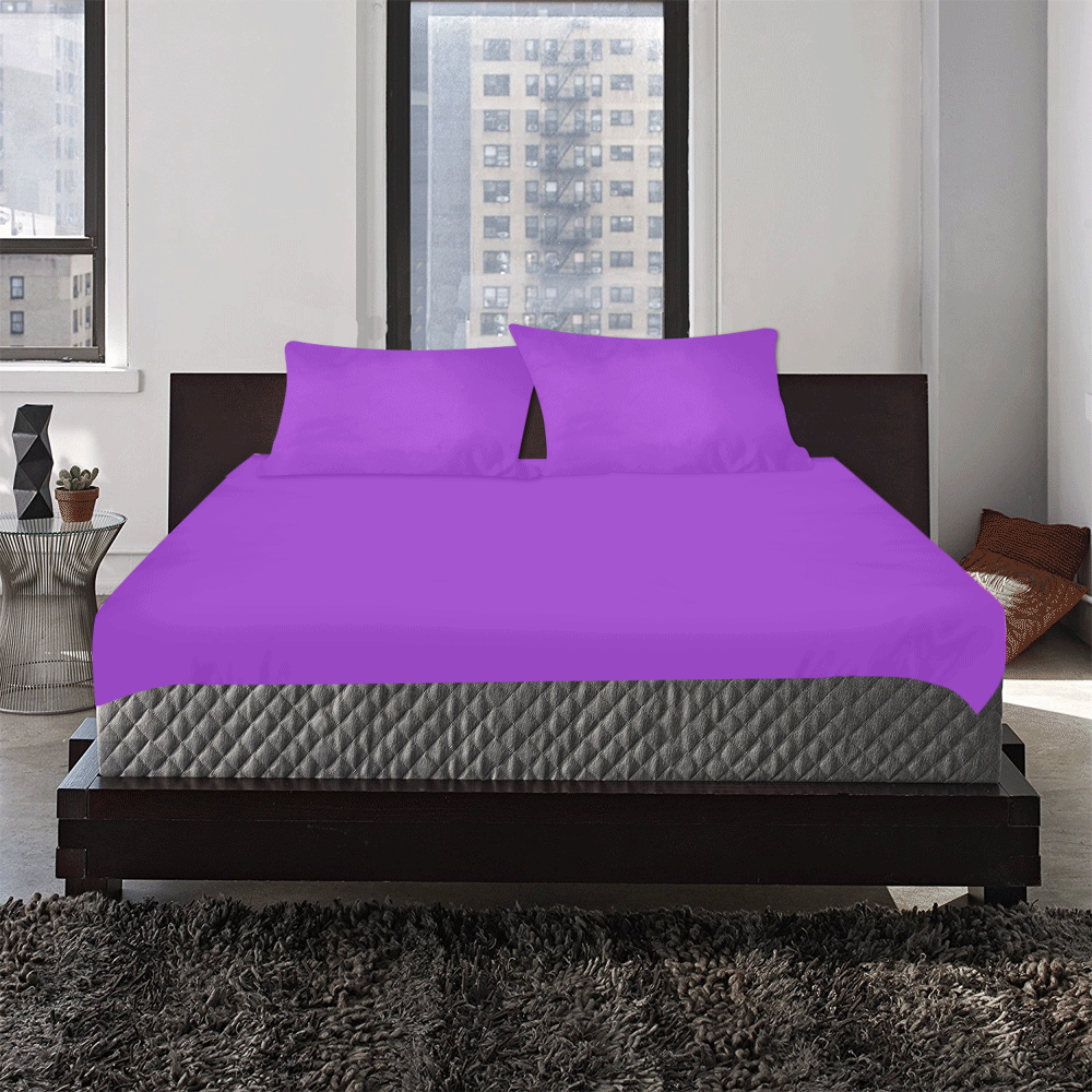 color dark orchid 3-Piece Bedding Set