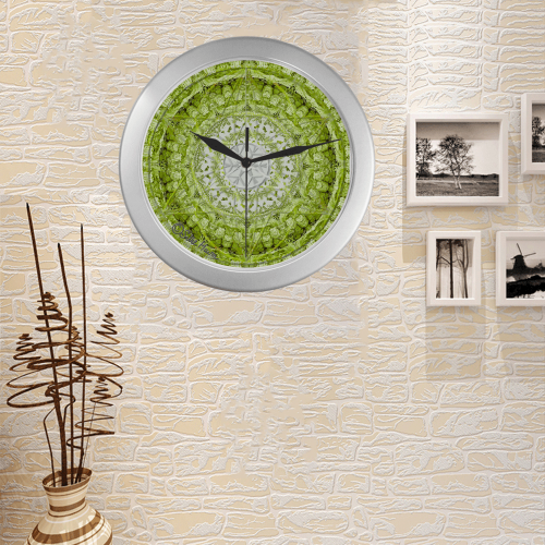 sitrehaim-kafui 5 Silver Color Wall Clock