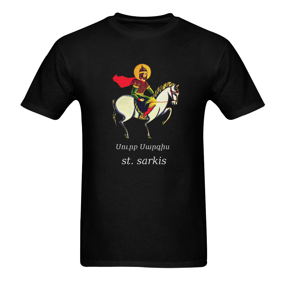 St.sarkis Սուրբ Սարգիս Men's T-Shirt in USA Size (Two Sides Printing)