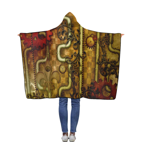 wonderful noble steampunk design Flannel Hooded Blanket 40''x50''
