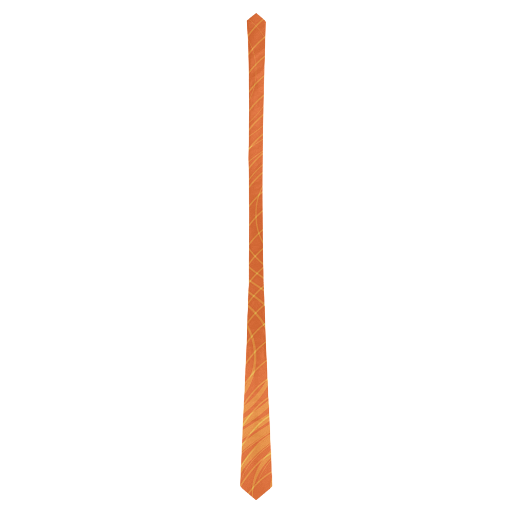 Orange & Yellow Curls Classic Necktie (Two Sides)