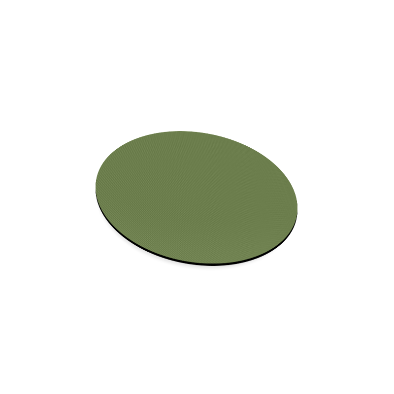 color dark olive green Round Coaster