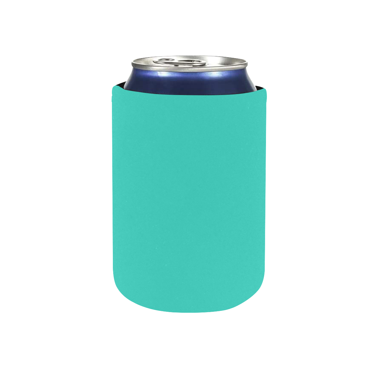 color turquoise Neoprene Can Cooler 4" x 2.7" dia.
