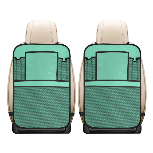 color medium aquamarine Car Seat Back Organizer (2-Pack)