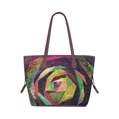 Quilted Rose Clover Canvas Tote Bag (Model 1661)