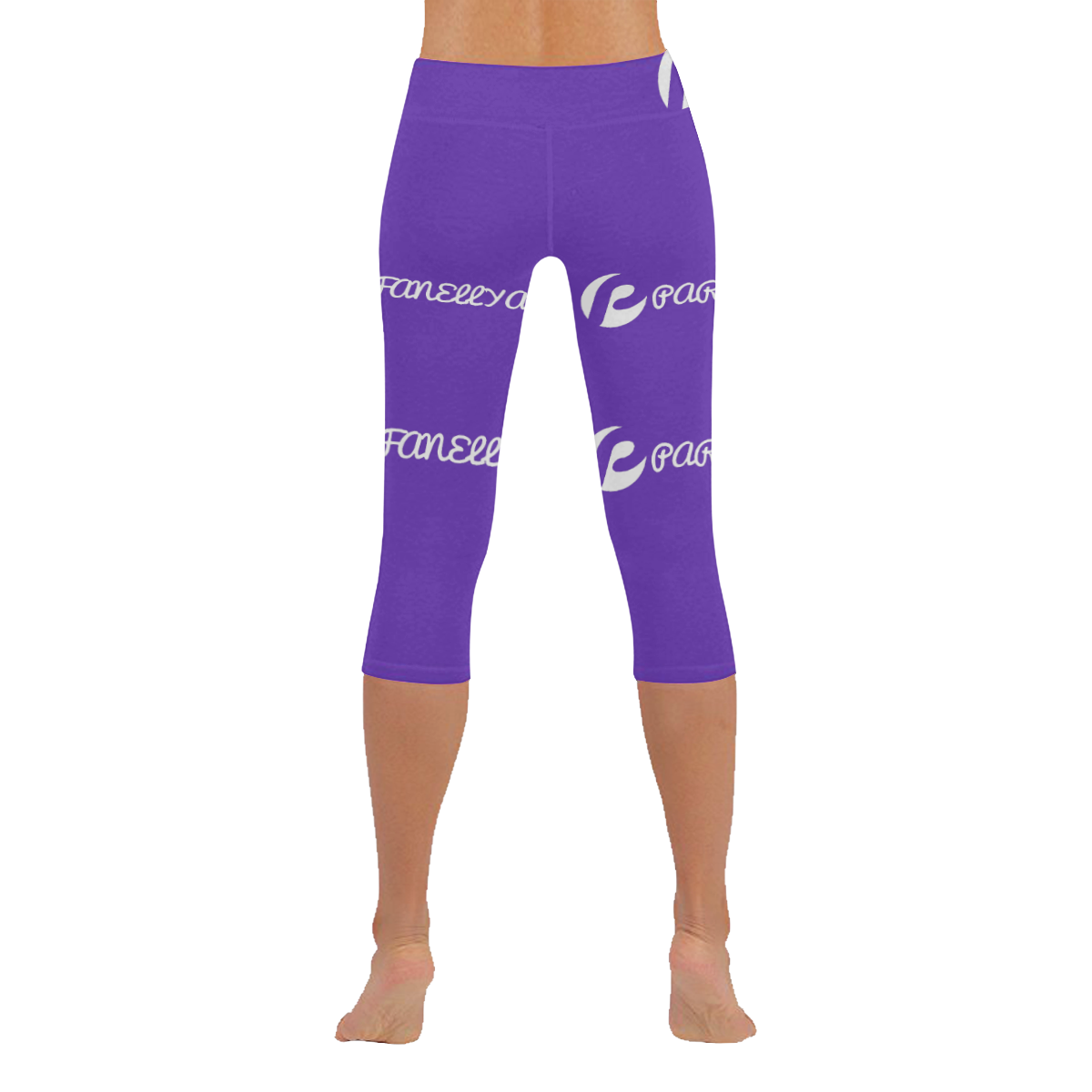 Parafanellya Ladie's Purple Leggings Women's Low Rise Capri Leggings (Invisible Stitch) (Model L08)