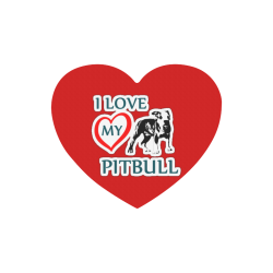 Pitbull Love Heart-shaped Mousepad