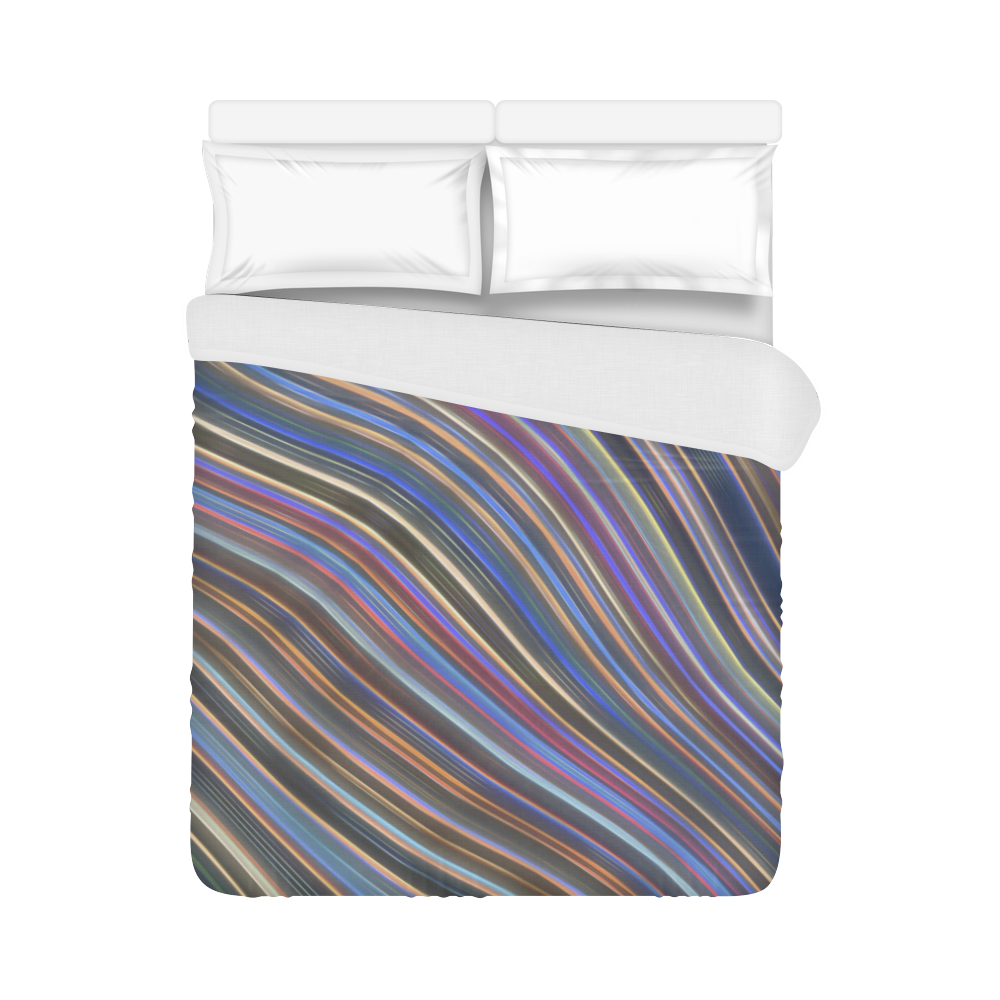 Wild Wavy Lines 12 Duvet Cover 86"x70" ( All-over-print)