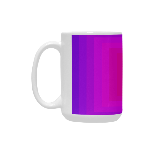 Purple pink multiple squares Custom Ceramic Mug (15OZ)