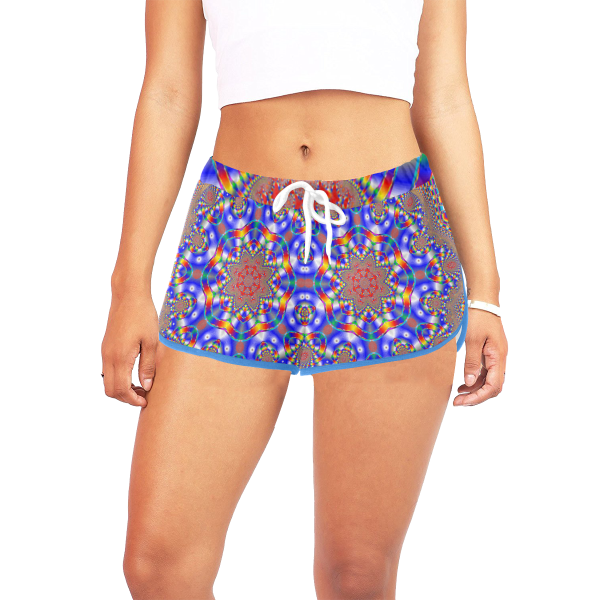 Blue Star Women's All Over Print Relaxed Shorts (Model L19)