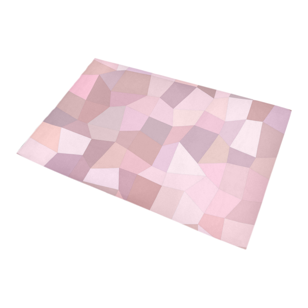Pastel Pink Mosaic Bath Rug 20''x 32''
