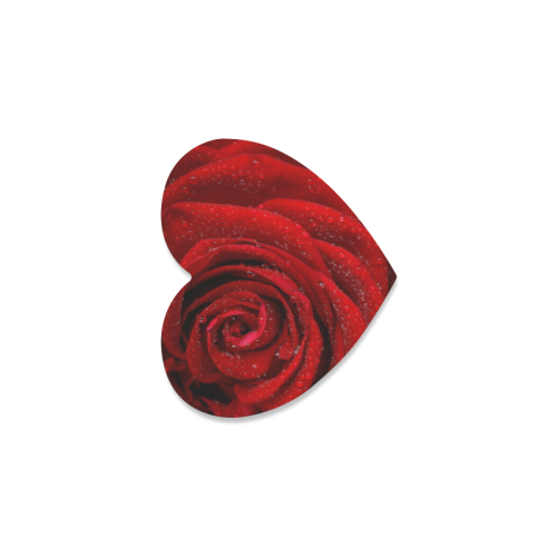 Red rosa Heart Coaster